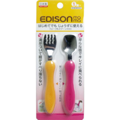 에디슨 마마 베이비 스푼 포크 오렌지 체리