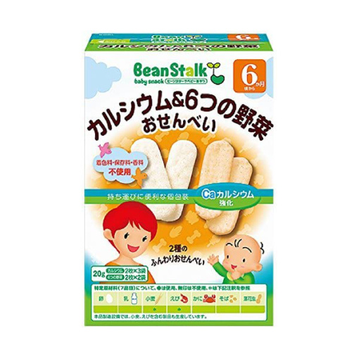 빈스타쿠아기간식칼슘6가지야채센베이2매x5봉지