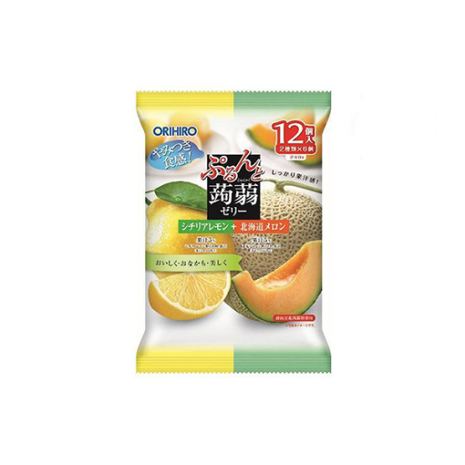 오리히로 곤약젤리 파우치 시칠리아 레몬 홋카이도 멜론 12개입