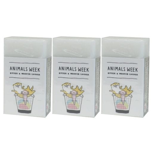 359 animals week 결정될 군 지우개 수달 3개1세트