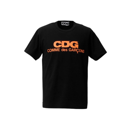 꼼데가르송 반팔티 cdg 로고 남녀공용 면100 티셔츠 일본매장 오렌지xl