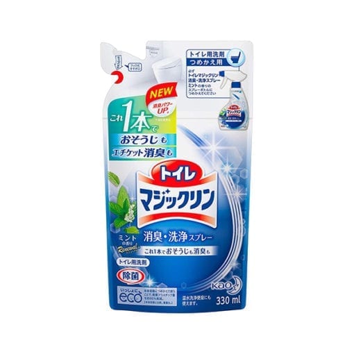 화장실 매직크린 화장실용 세제 탈취 세척 스프레이 민트향 리필용 330ml