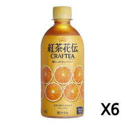 일본 코카콜라 홍차화전 크래프티 프리미엄 오렌지티 440ml X6병  세트