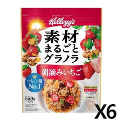 일본 켈로그 통째로 그래놀라 아침에 딴 딸기 X 6세트