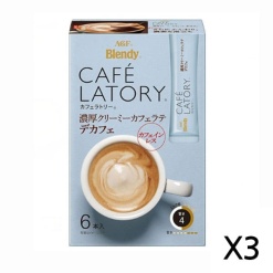 AGF 블렌디 카페 라토리 스틱 진한 크리미 디카페인 카페라떼 10g X 3세트