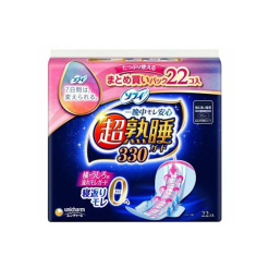 유니참 소피 초숙면 가드 특히 양이 많은 야간용 날개형 33cm 22개입