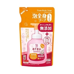 사라야 아라우베이비 전신 폼 세정제 건조한 피부용 촉촉한 타입 리필용 400ml