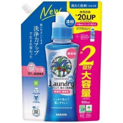 사라야 야시노미 세탁 세제 농축 타입 2회분 리필용 (950mL)