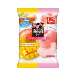 오리히로 탱글탱글 곤약젤리 파우치 망고+백도 12개입 240g