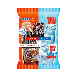 오리히로 탱글탱글 곤약젤리 파우치 콜라+라무네 12개입 240g