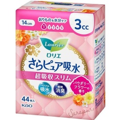 카오 로리에 보송 퓨어 흡수 초흡수 슬림 3cc 파우더리 플라워향 44장