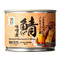 Seveneleven 세븐일레븐 노르웨이산 고등어 된장 조림 캔 190g