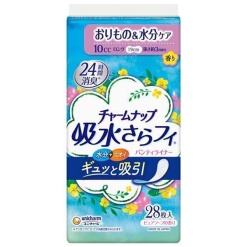 유니참 매력업 흡수 보송보송 팬티 라이너 롱퓨어 비누향 28매