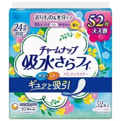 유니참 매력업 흡수 보송보송 팬티 라이너 롱퓨어 비누향 52매입