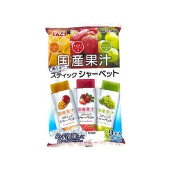 신코 국산과즙 스틱 샤베트 3종의 맛(망고.딸기.머스캣) 1봉 (9개입)